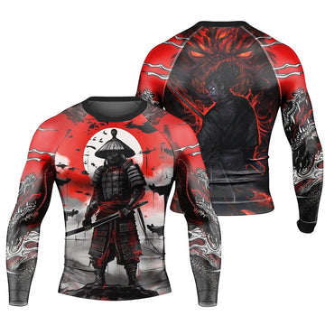 Samurai Musashi Long Sleeve Rash Guard - BattleFitGear