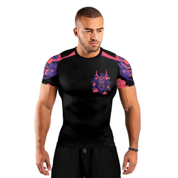 Devil Shogun Helmet Short Sleeve Rash Guard - BattleFitGear