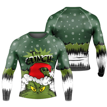 Grinch Santa Clause Long Sleeve Rash Guard - BattleFitGear