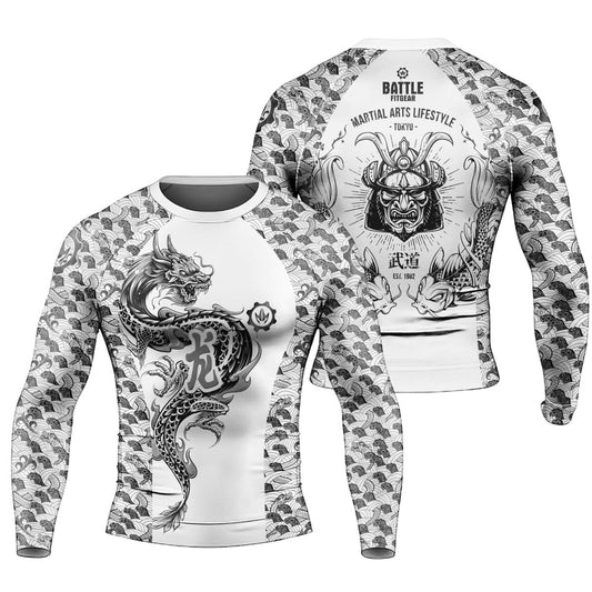 Samurai Dragon Long Sleeve Rash Guard - BattleFitGear