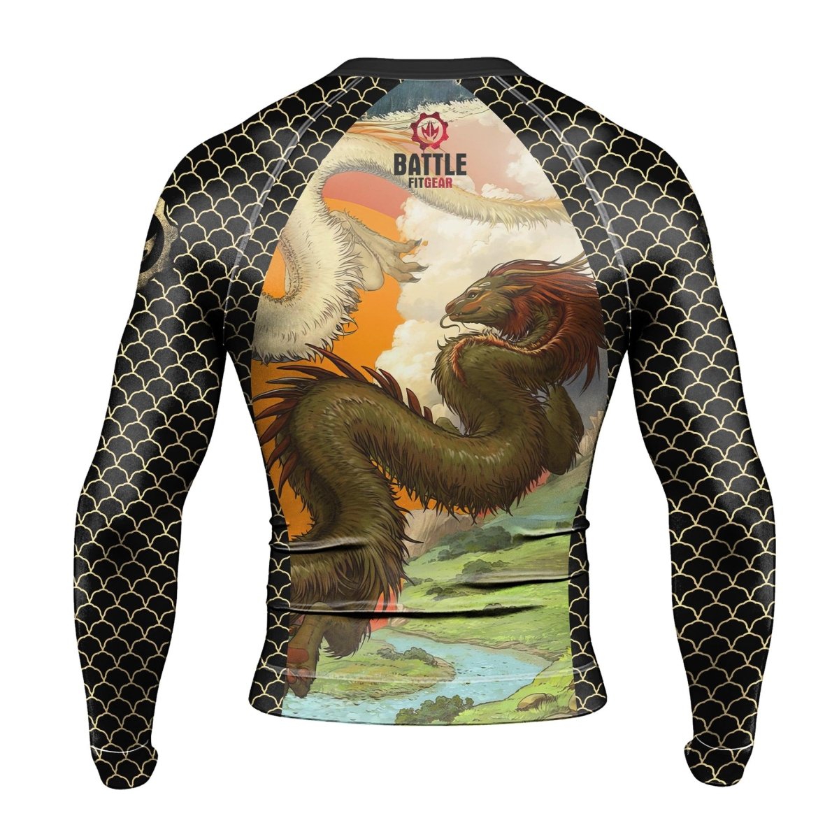 Twin Dragon Long Sleeve Rash Guard - BattleFitGear