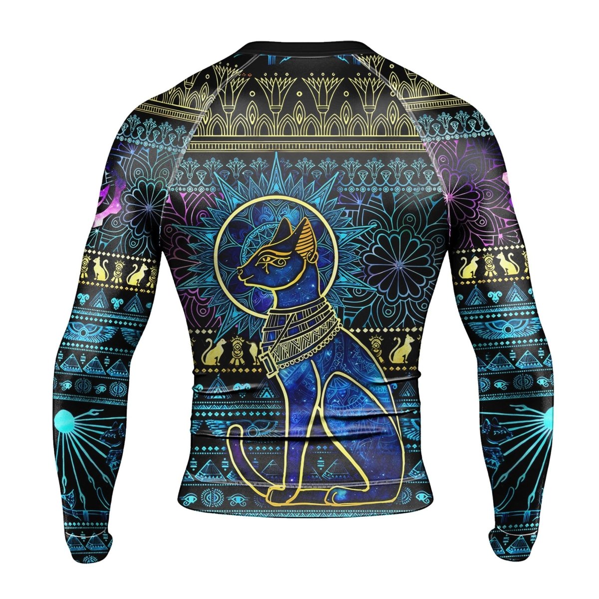 Bastet Galaxy Men's Long Sleeve Rash Guard - BattleFitGear