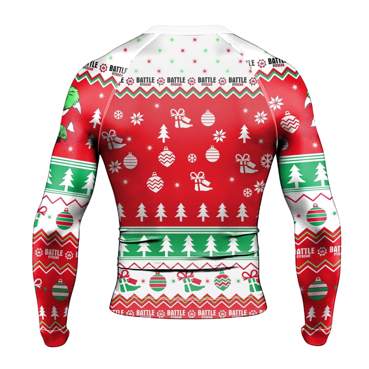 Funny Santa Grinch Long Sleeve Rash Guard - BattleFitGear