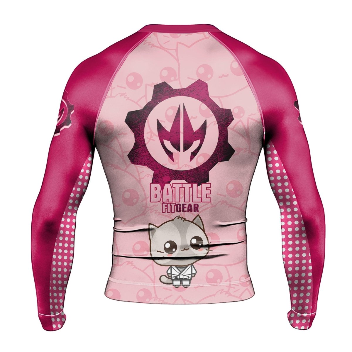 Kimeora Pink Men's Long Sleeve Rash Guard - BattleFitGear