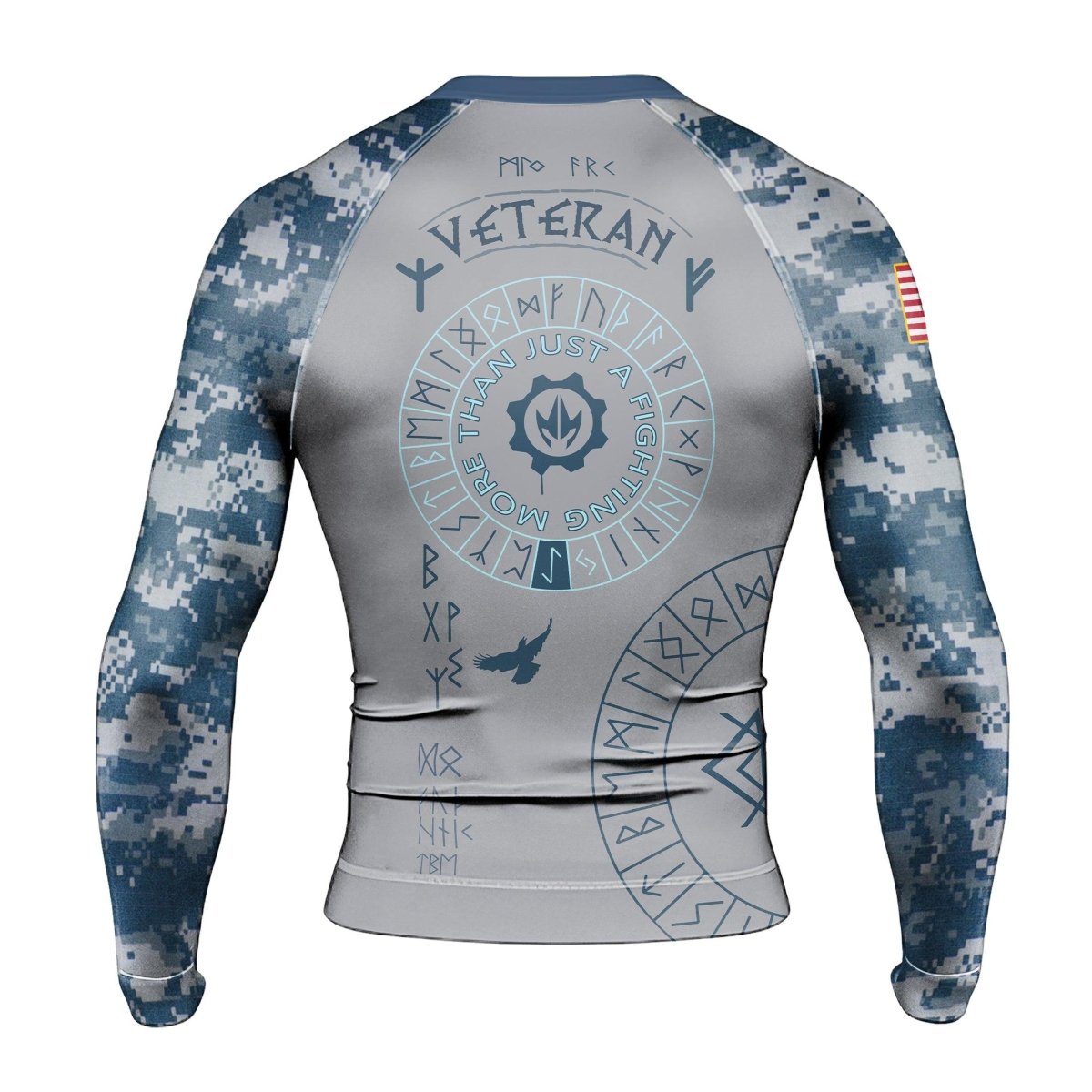 Navy Veteran Viking Men's Long Sleeve Rash Guard - BattleFitGear