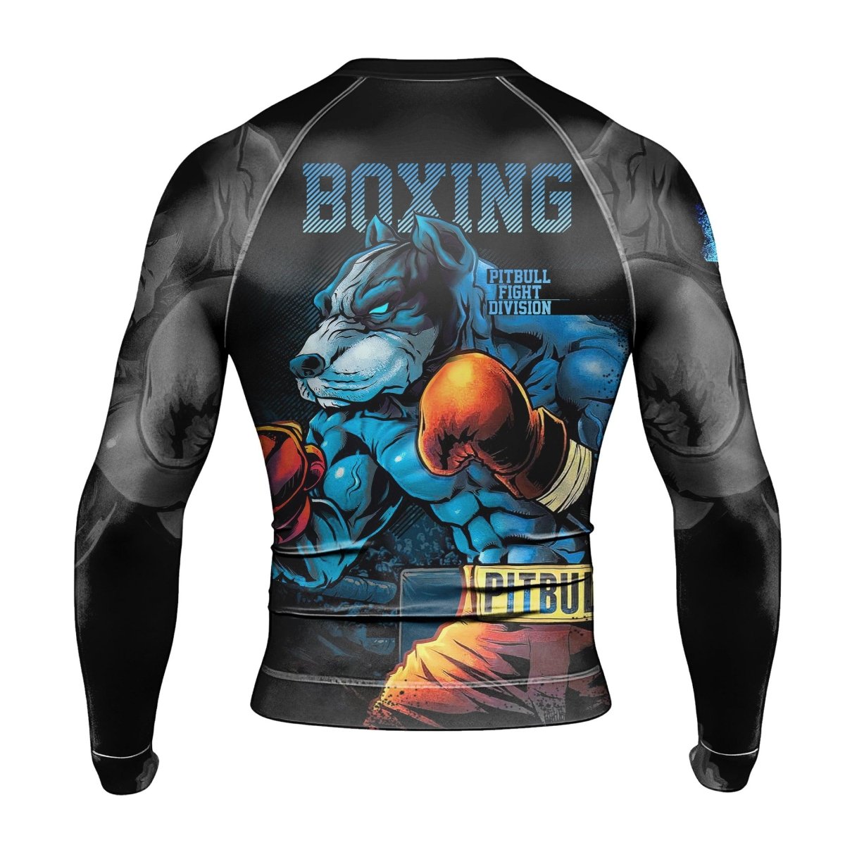 Pitbull Boxing Men's Long Sleeve Rash Guard - BattleFitGear