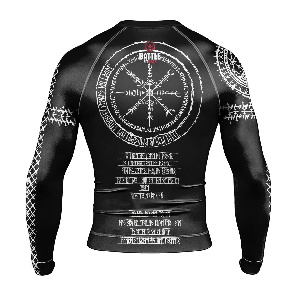 Vikings Shield Runes Men's Long Sleeve Rash Guard - BattleFitGear