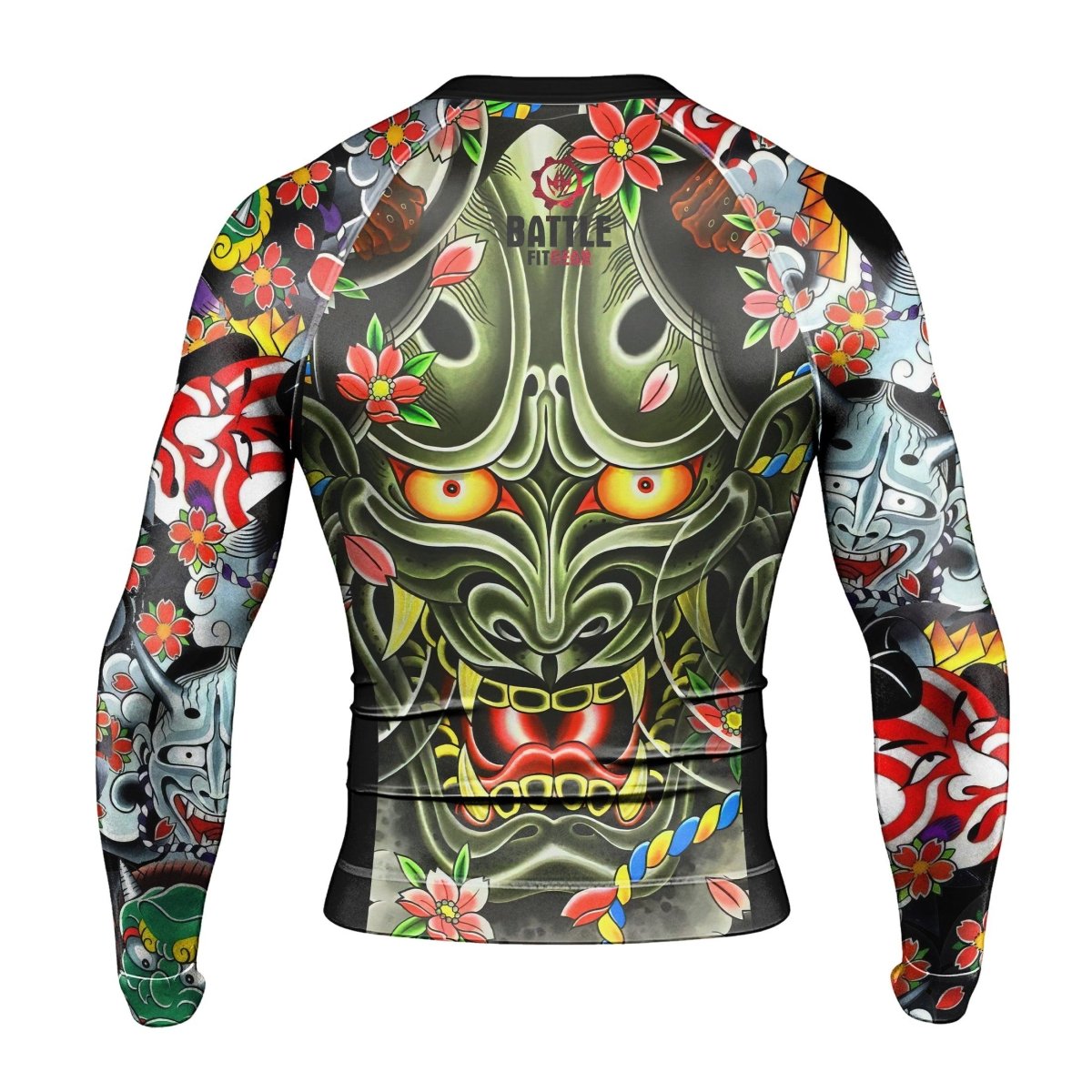 Japanese Viper Oni Men's Long Sleeve Rash Guard - BattleFitGear