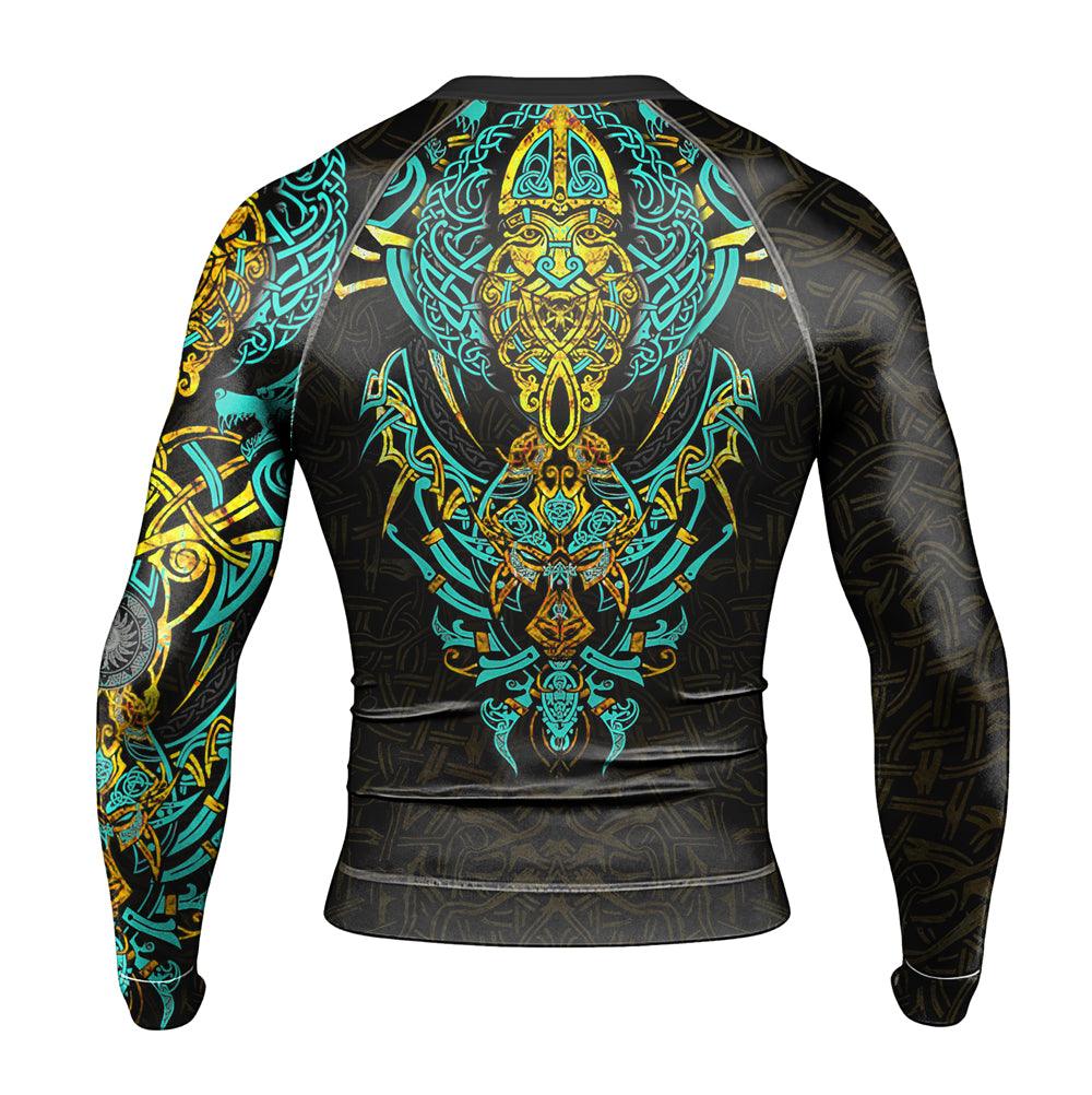 Battlefitgear Fenrir Norse Wolf Men's Long Sleeve Rash Guard