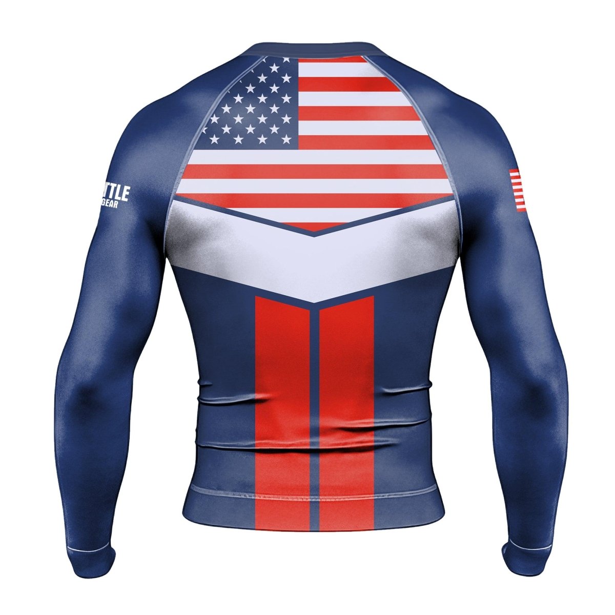 American Flag Long Sleeve Rash Guard - BattleFitGear