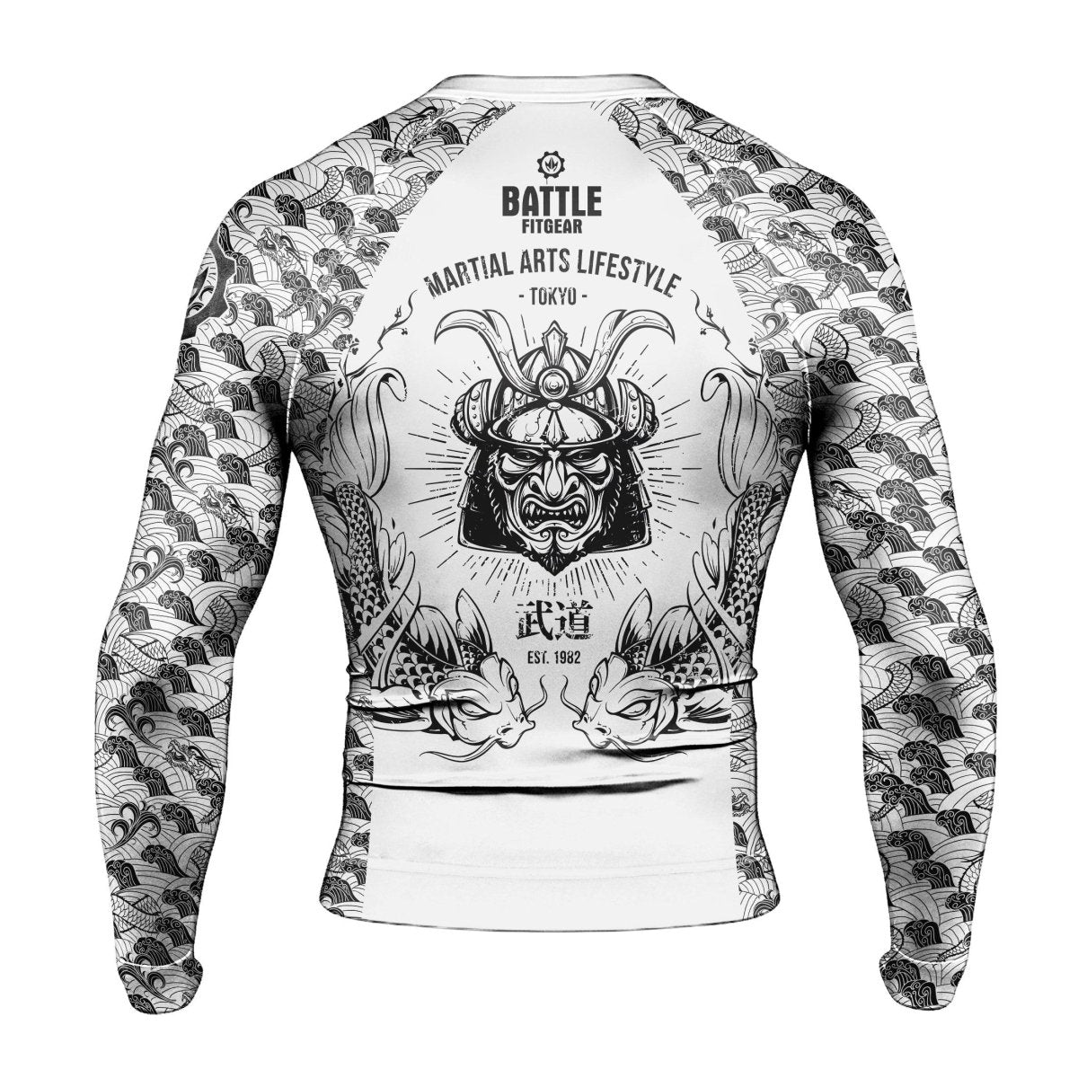 Samurai Dragon Long Sleeve Rash Guard - BattleFitGear