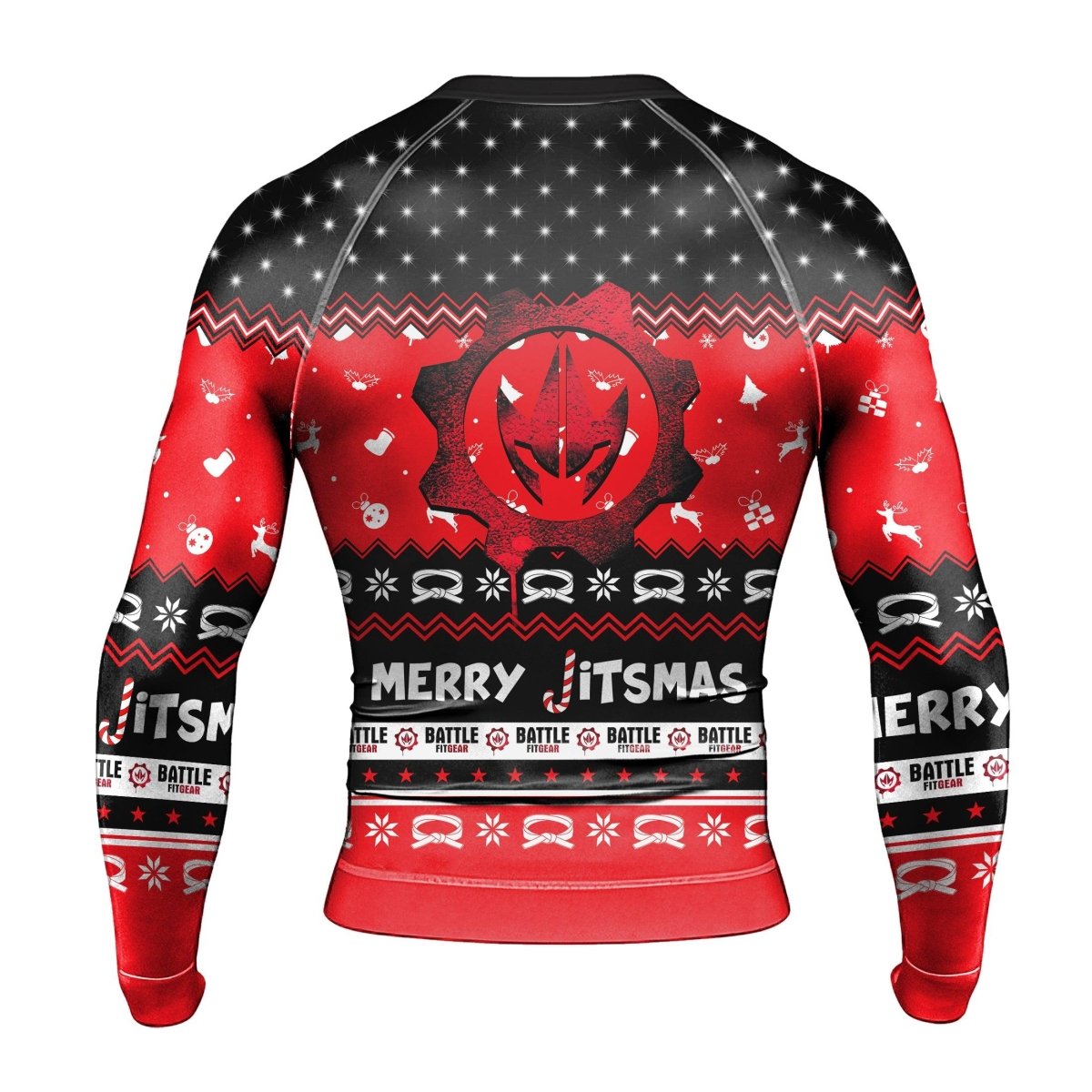 Villain Santa Claus Jitsmas Long Sleeve Rash Guard - BattleFitGear