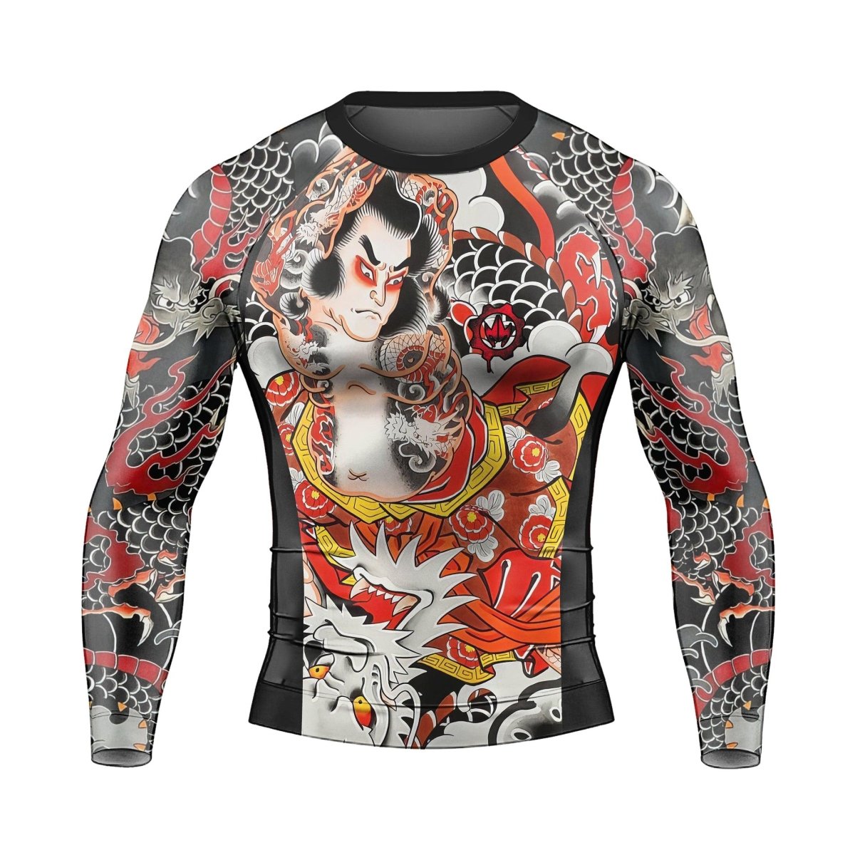 Kumonryu Shishin VS Tamatori Hime Men's Long Sleeve Rash Guard - BattleFitGear