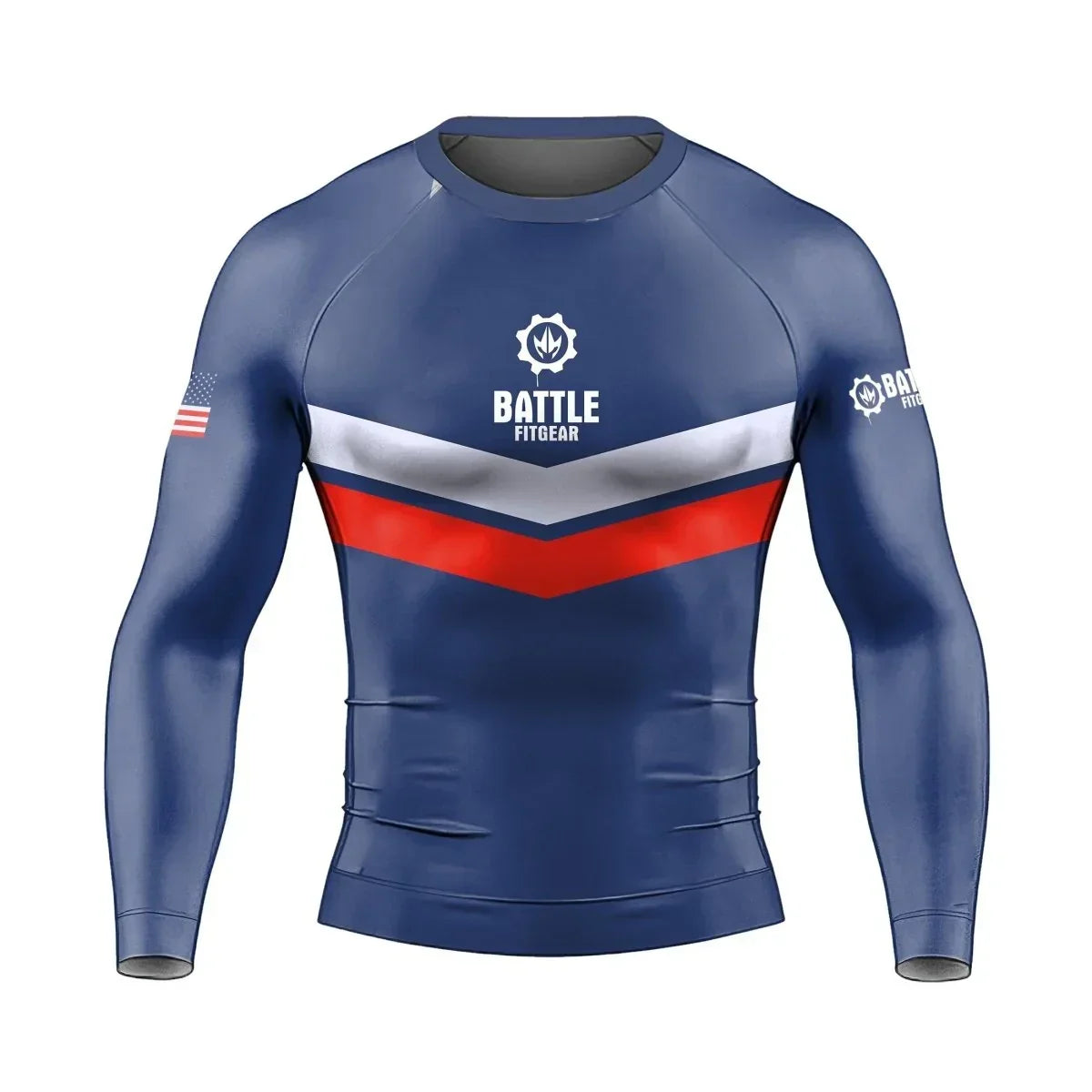 American Flag Long Sleeve Rash Guard | American Fightwear