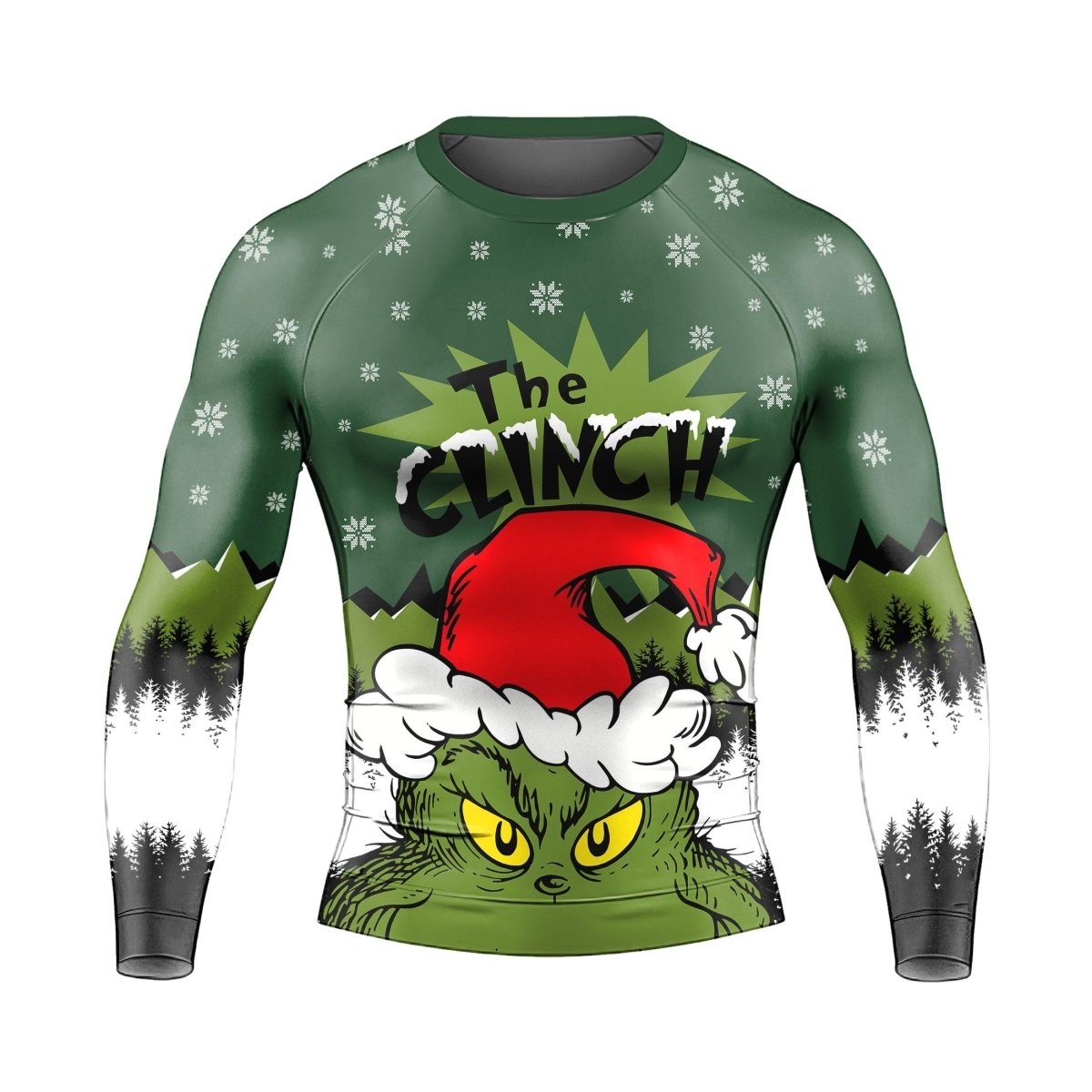 Grinch Santa Clause Long Sleeve Rash Guard - BattleFitGear