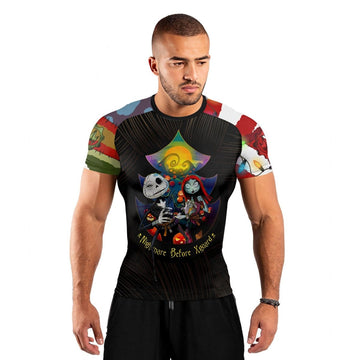 Oogie Boogie Christmas Short Sleeve Rash Guard - BattleFitGear