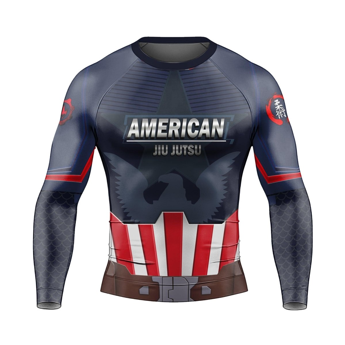 Captain American Long Sleeve Rash Guard - BattleFitGear