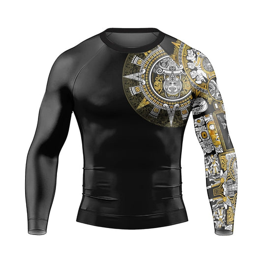 JAGUAR WARRIOR man Long Sleeve Rash Guard - BattleFitGear