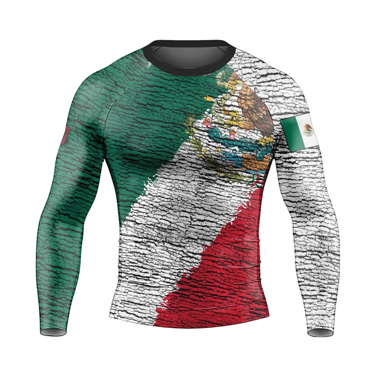 Mexico Flag Long Sleeve Rash Guard - BattleFitGear