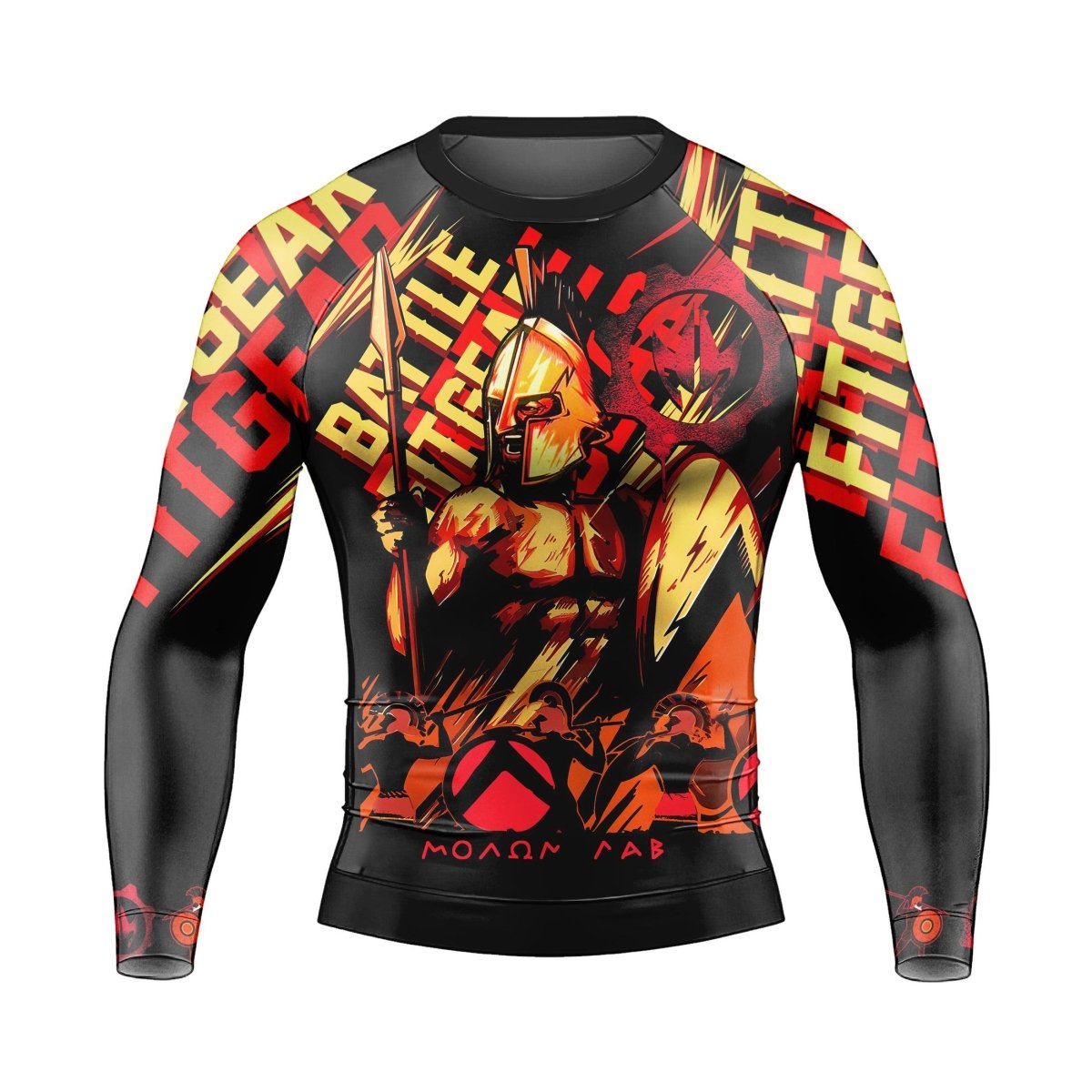 Spartan "Molon Labe" Men's Long Sleeve Rash Guard - BattleFitGear