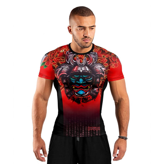 Devil Samurai Men's Short Sleeve Rash Guard - BattleFitGear