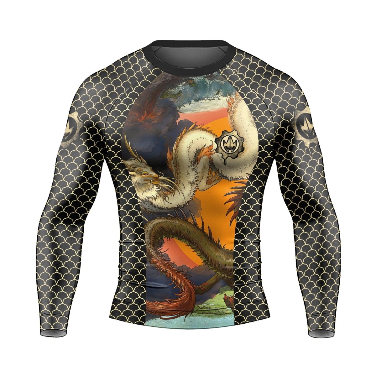 Twin Dragon Long Sleeve Rash Guard - BattleFitGear