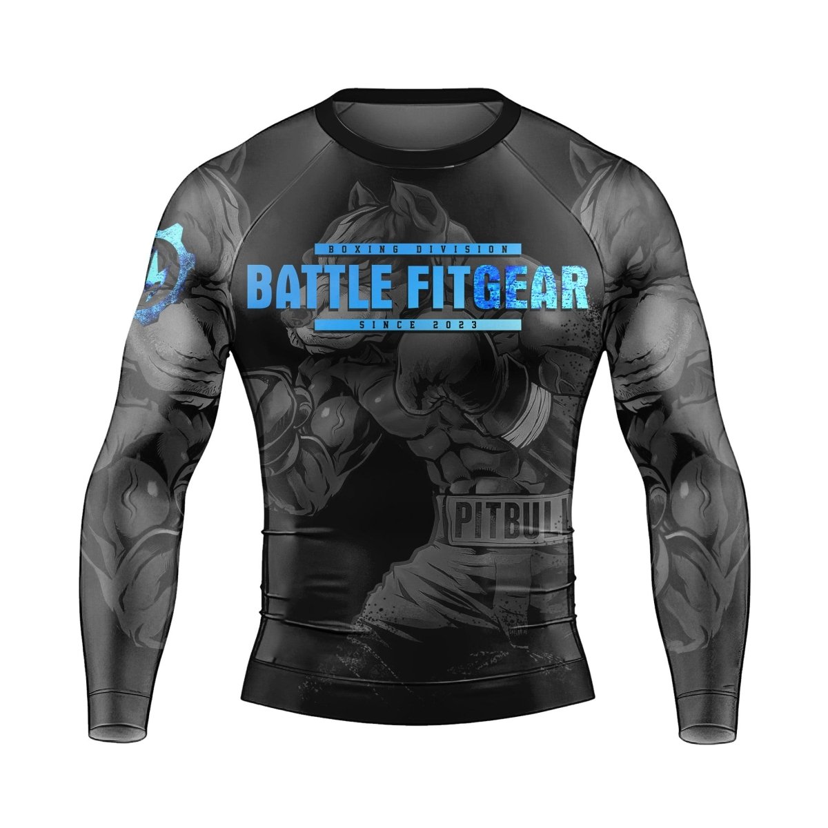 Pitbull Boxing Men's Long Sleeve Rash Guard - BattleFitGear