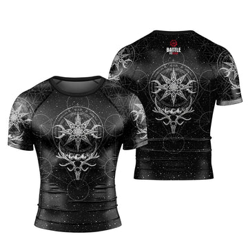 YULE Vikings Men's Short Sleeve Rash Guard - BattleFitGear