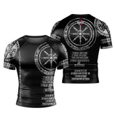 Vikings Shield Runes Men's Short Sleeve Rash Guard