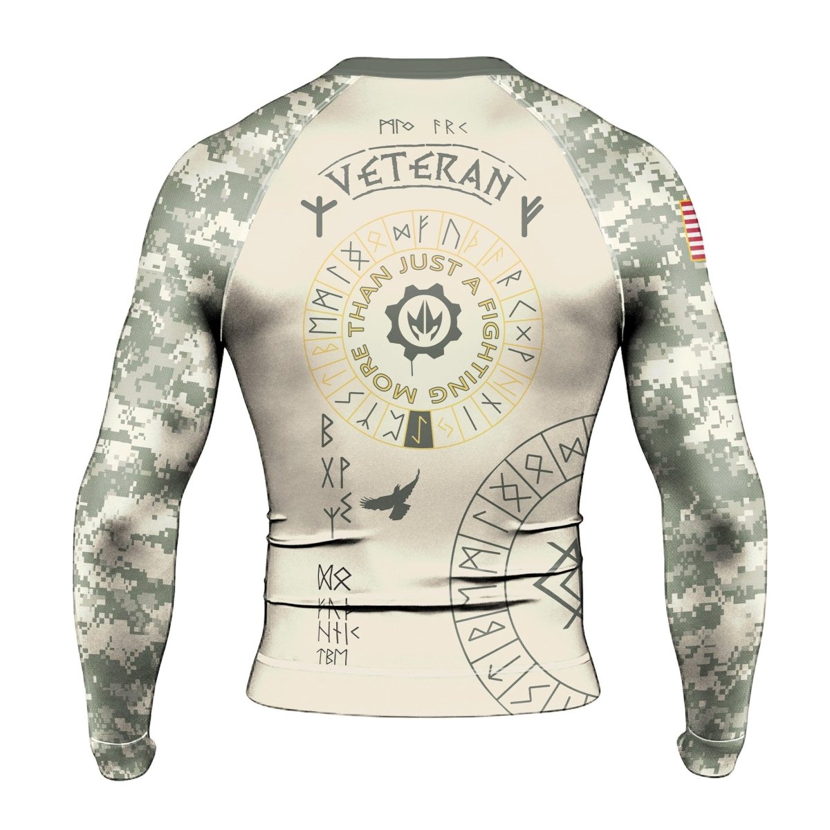 Army Veteran Viking Men's Long Sleeve Rash Guard - BattleFitGear