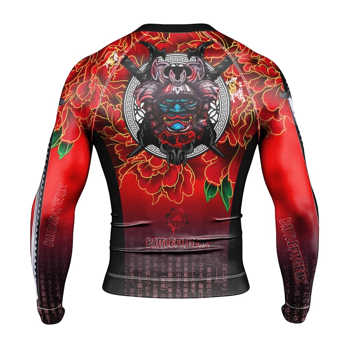 Devil Samurai Men's Long Sleeve Rash Guard - BattleFitGear