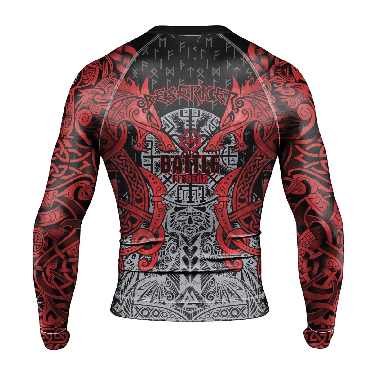 Rage Of Viking Berserker Men's Long Sleeve Rash Guard - BattleFitGear