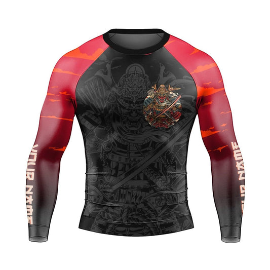 Personalized Samurai Shogun Long Sleeve Rash Guard - BattleFitGear