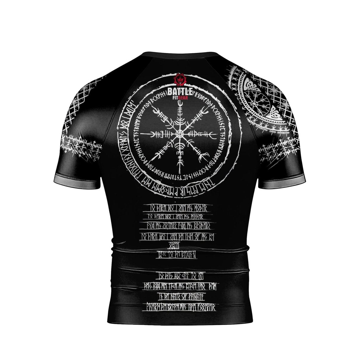 Vikings Shield Runes Men's Short Sleeve Rash Guard - BattleFitGear