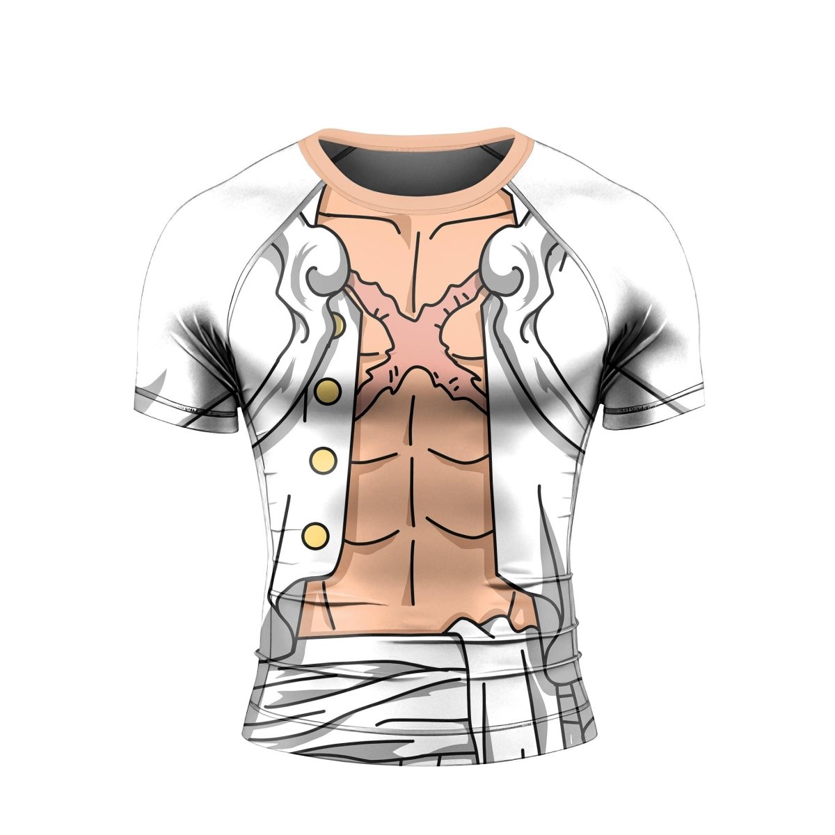 Luffy Nika Short Sleeve Rash Guard - BattleFitGear