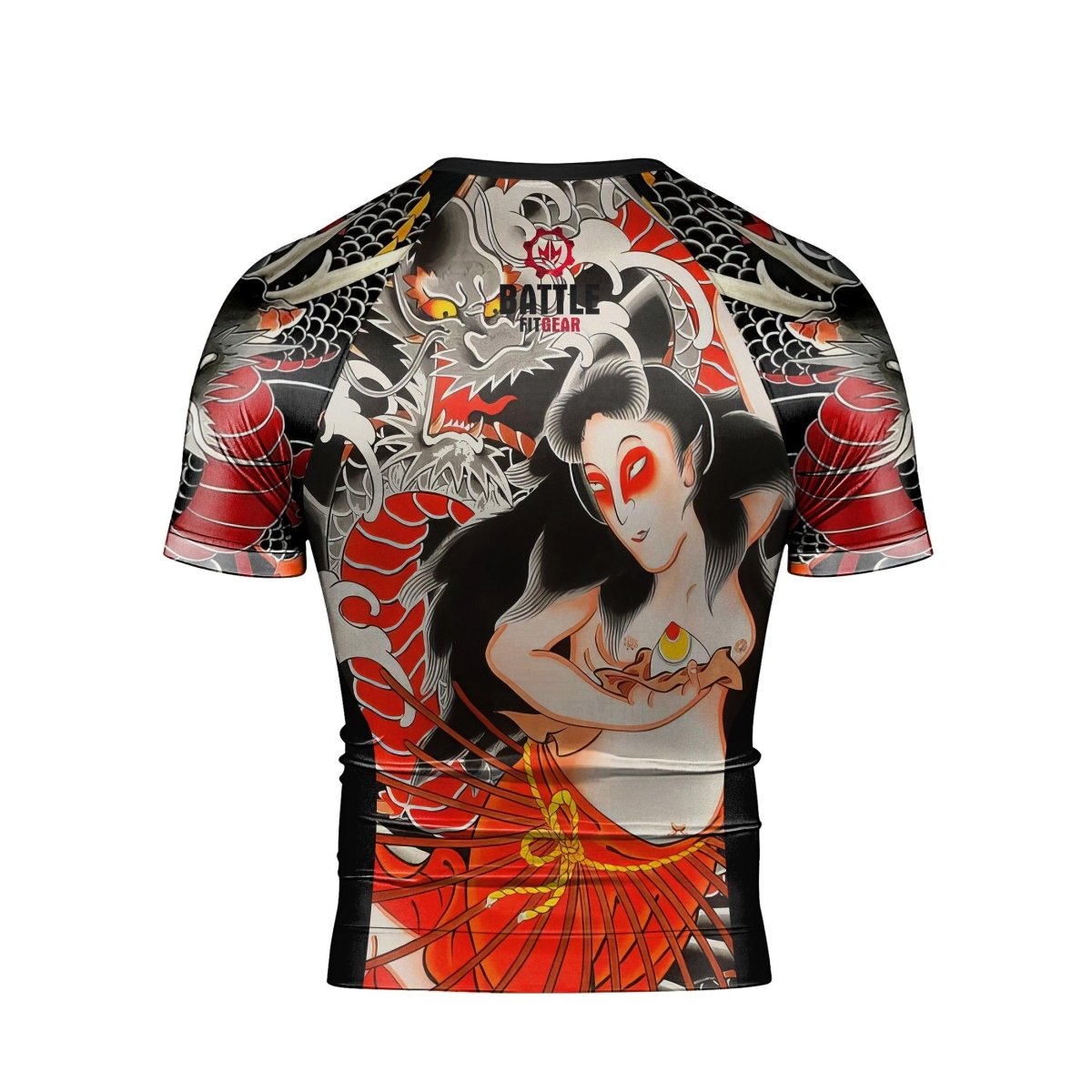 Kumonryu Shishin VS Tamatori Hime Men's Short Sleeve Rash Guard - BattleFitGear