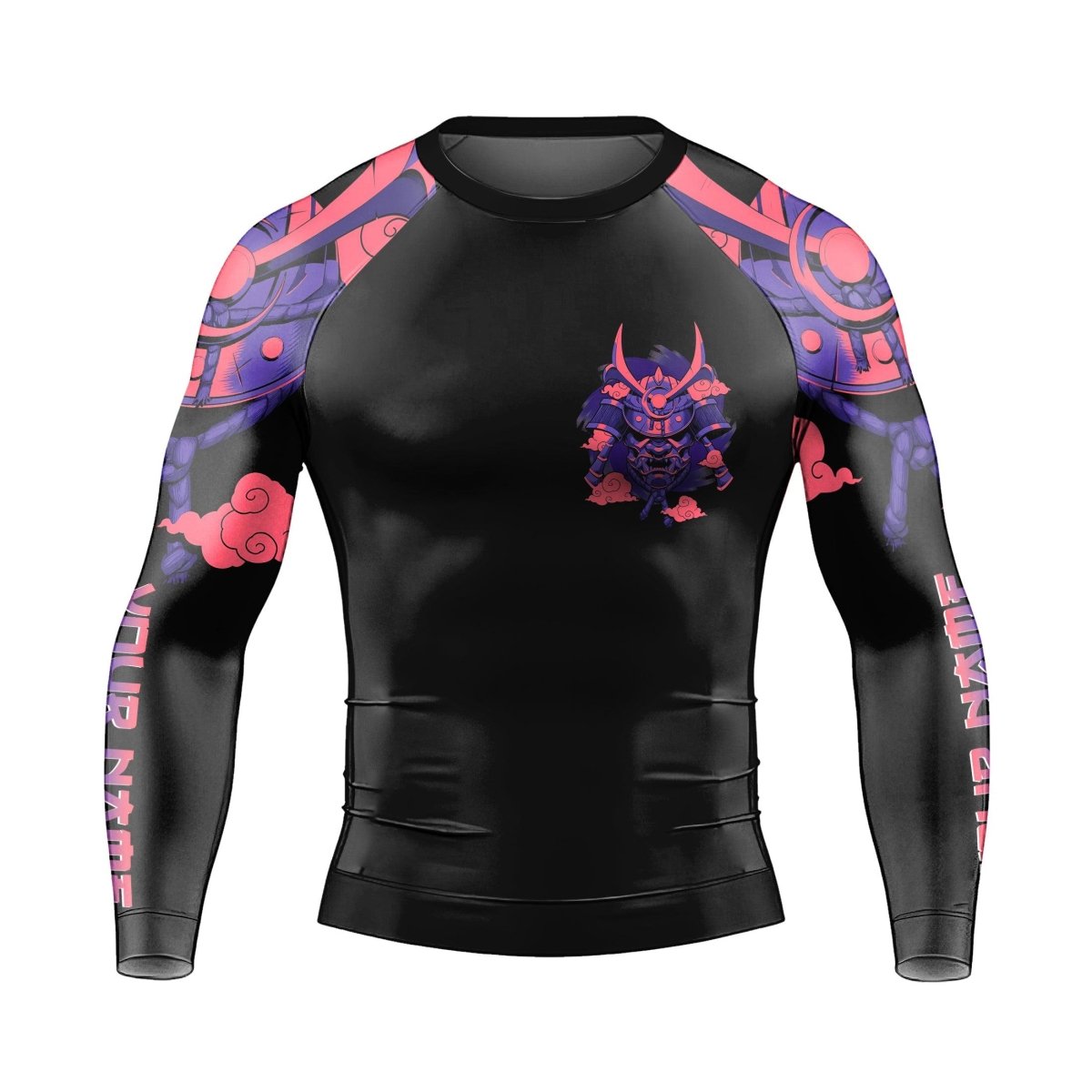 Personalized Devil Shogun Helmet Long Sleeve Rash Guard - BattleFitGear