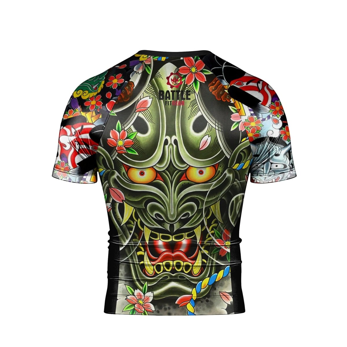 Japanese Viper Oni Men's Short Sleeve Rash Guard - BattleFitGear