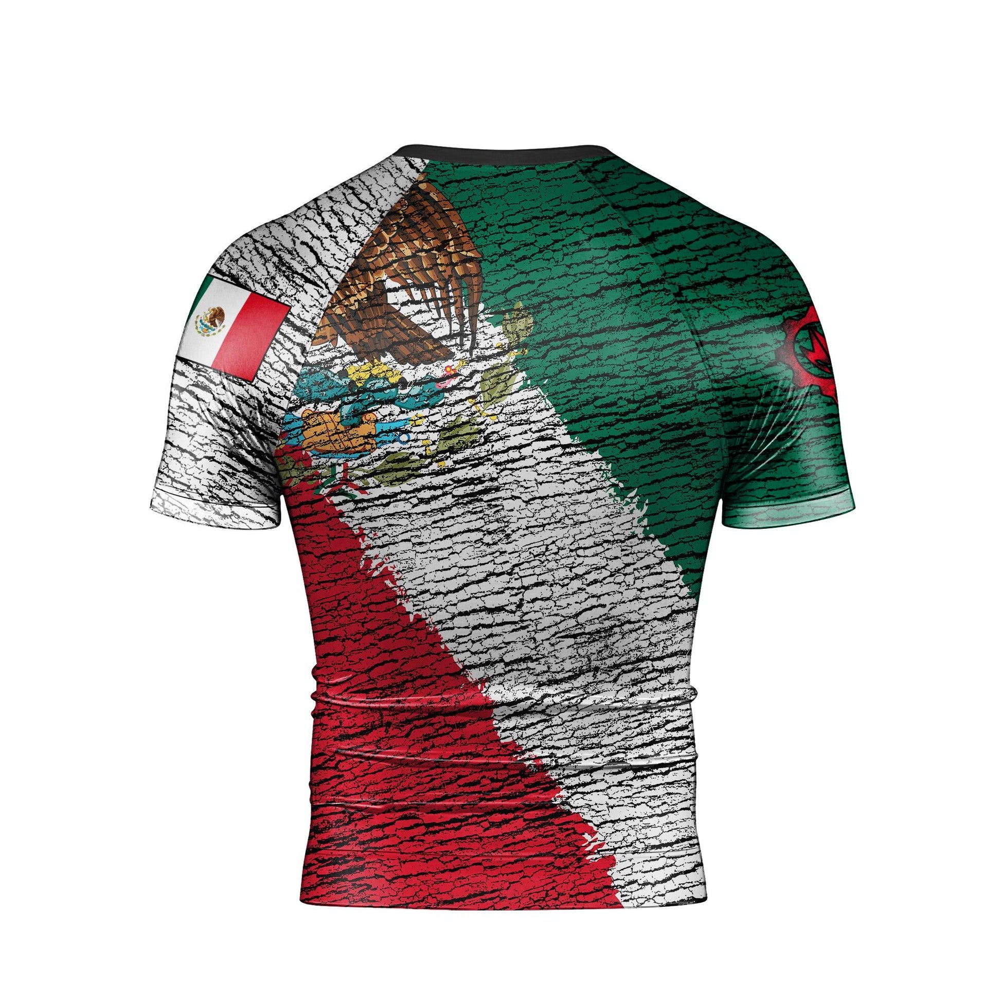 Mexico Flag Short Sleeve Rash Guard