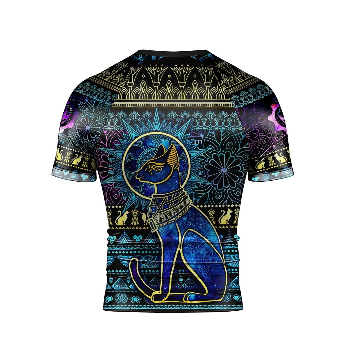 Bastet Galaxy Men's Short Sleeve Rash Guard - BattleFitGear