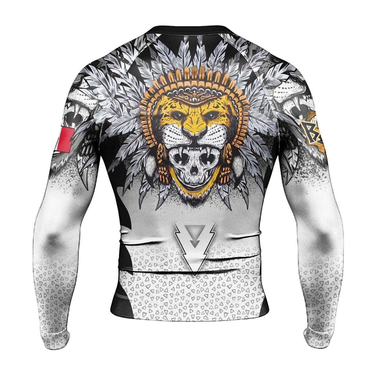 Aztec Warrior Men's Long Sleeve Rash Guard - BattleFitGear