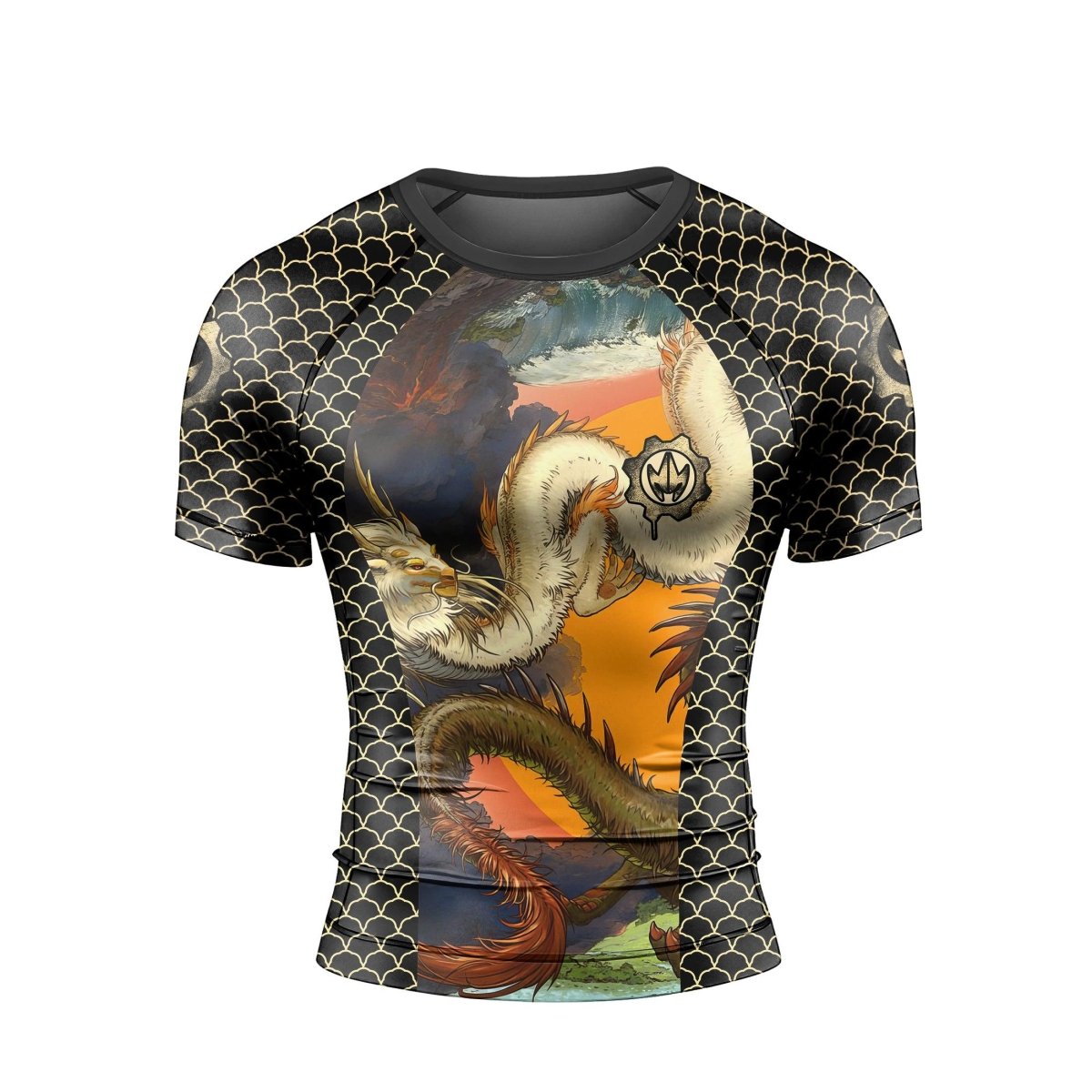 Twin Dragon Short Sleeve Rash Guard - BattleFitGear