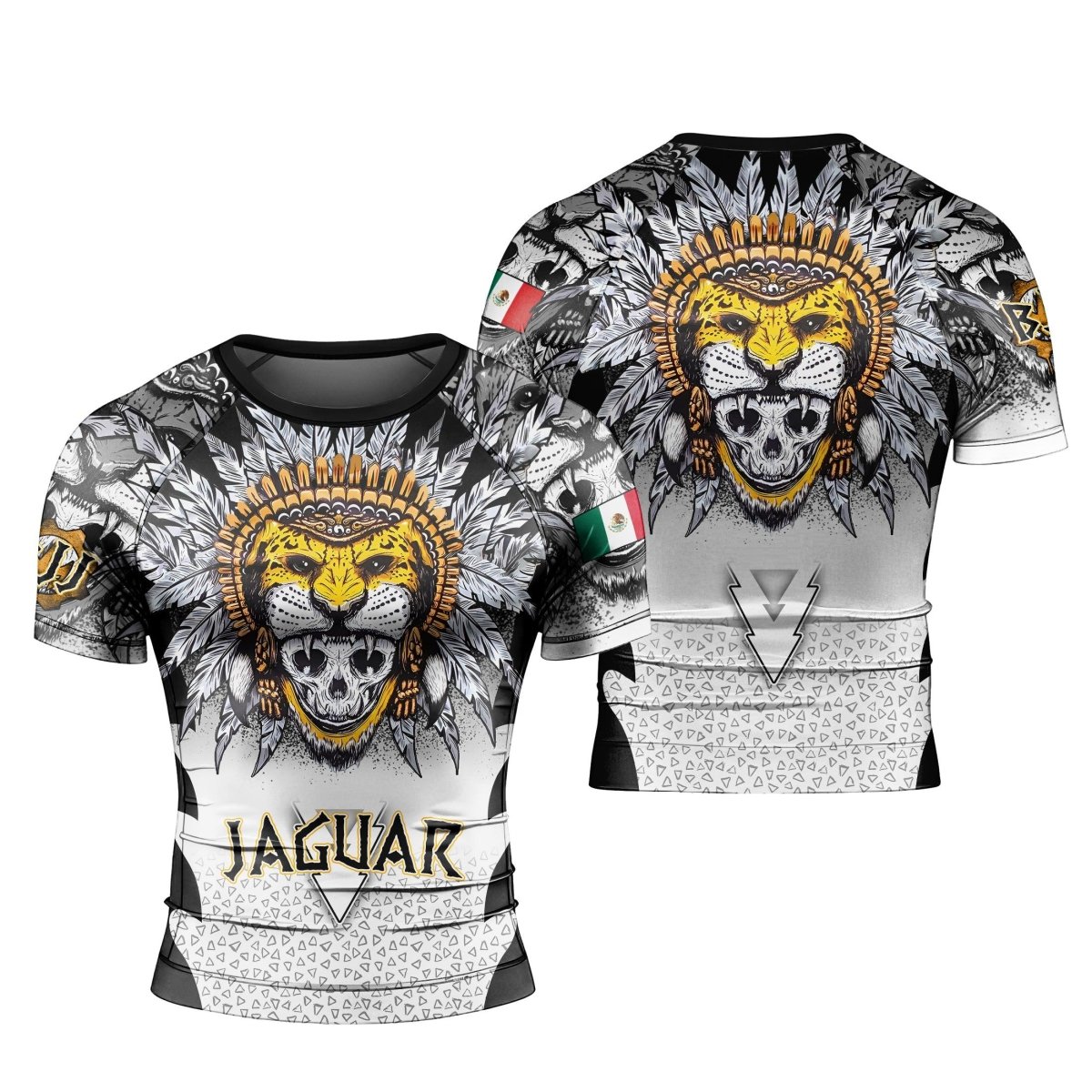 Aztec Warrior Men's Short Sleeve Rash Guard - BattleFitGear