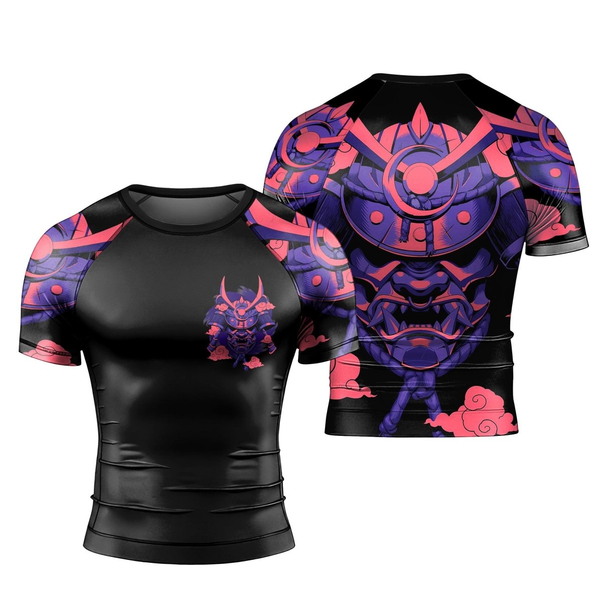 Devil Shogun Helmet Short Sleeve Rash Guard - BattleFitGear