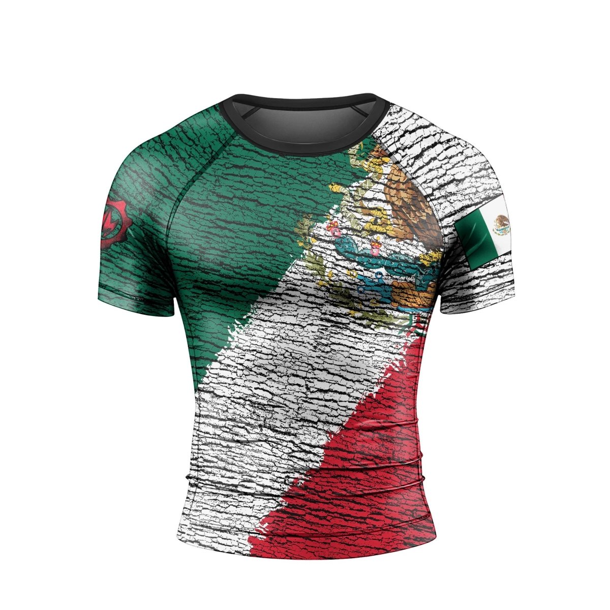 Mexico Flag Short Sleeve Rash Guard - BattleFitGear