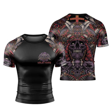 Personalized Deadly Shogun Short Sleeve Rash Guard - BattleFitGear