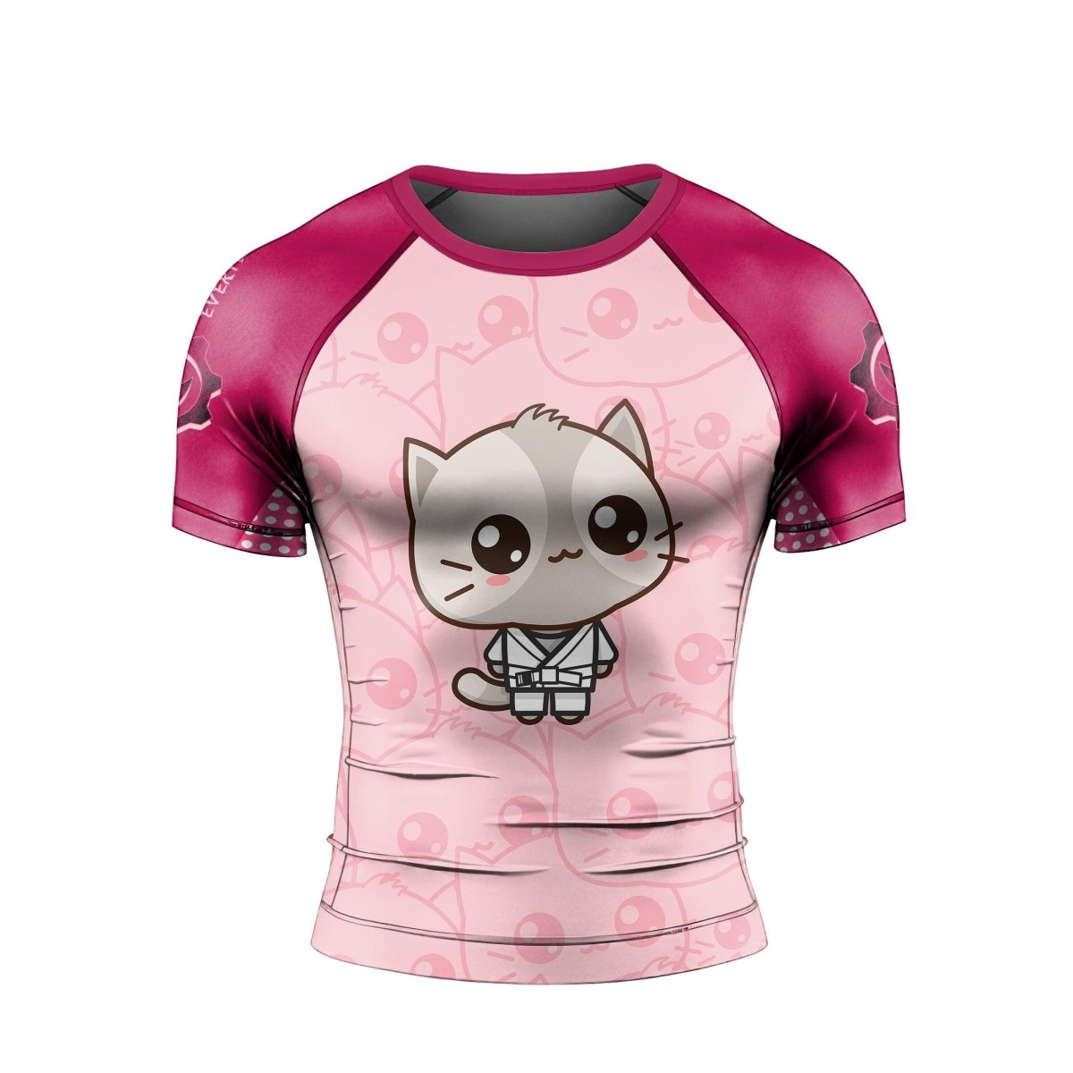 Kimeora Pink Men's Short Sleeve Rash Guard - BattleFitGear