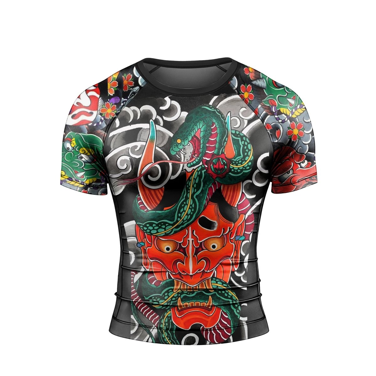 Japanese Viper Oni Men's Short Rash Guard | Oni Compression Shirt