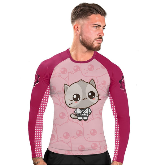 Kimeora Pink Men's Long Sleeve Rash Guard - BattleFitGear