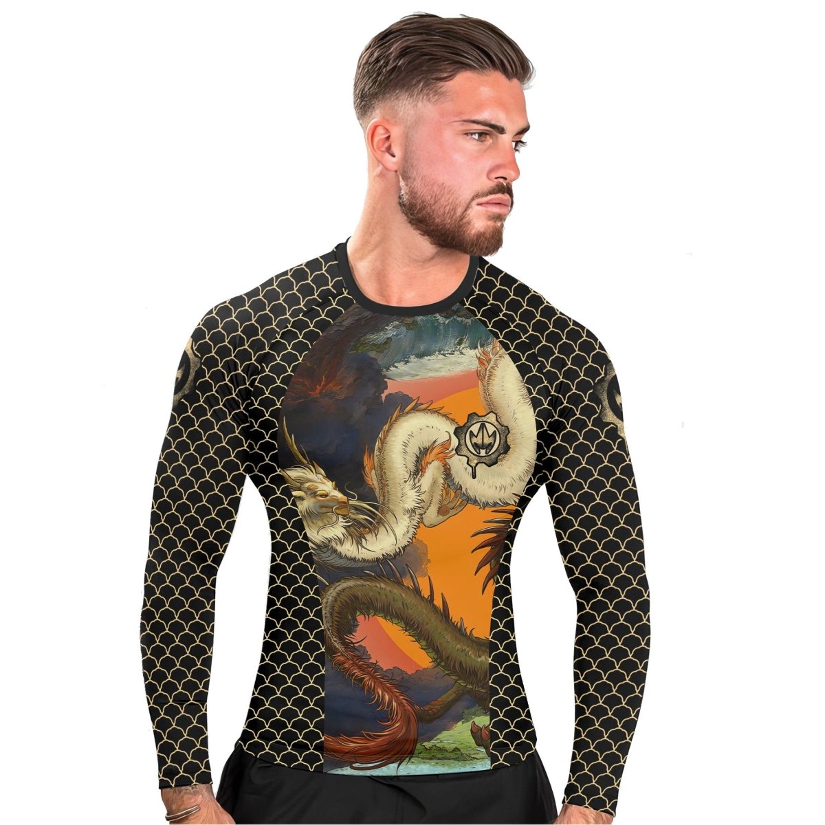 Twin Dragon Long Sleeve Rash Guard - BattleFitGear